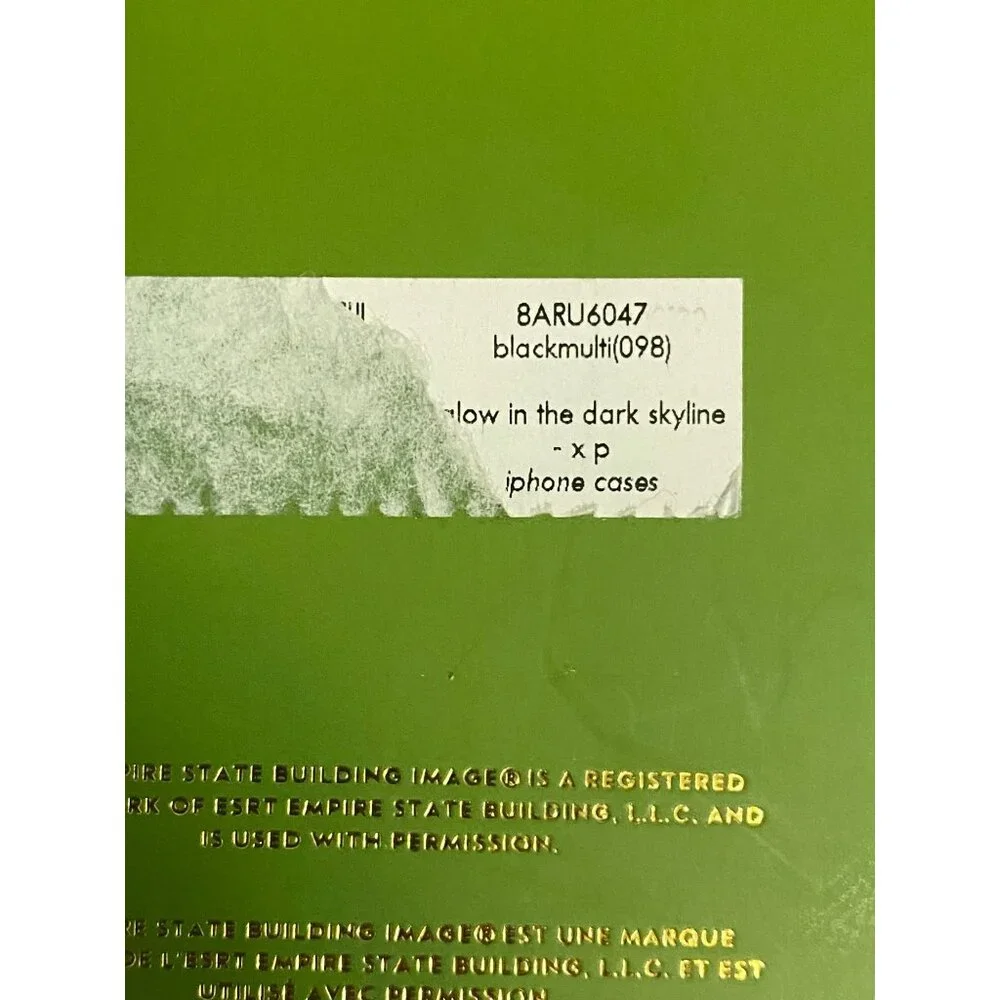 Kate Spade New York Glow In The Dark Skyline Case For iPhone XS Max Unused‎